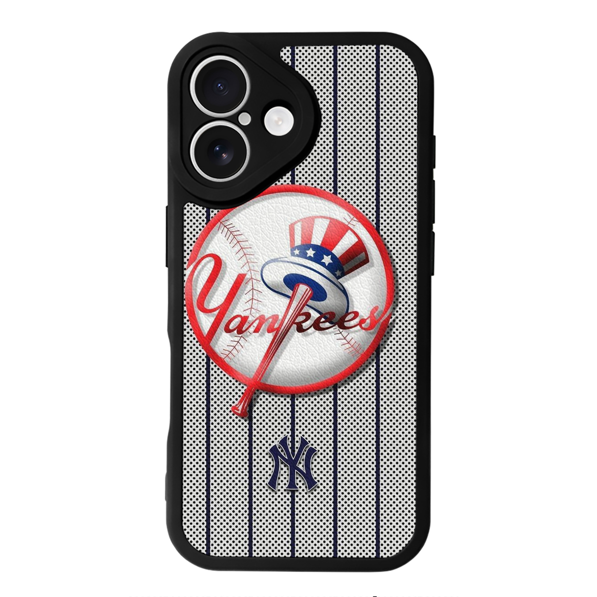 New York Yankees 197 IPhone 16 Silicone Leather Case – UV Print, Lambskin Texture – Perfect Fit, Wireless Charging Compatible, Scratch Resistant, Precise Cutouts – Stylish Protection For IPhone 16